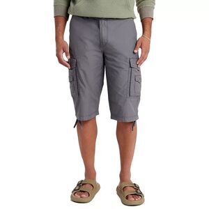 UNIONBAY Cordova Messenger Belted Cargo Shorts Mens 30 Gray Flip Pockets NEW
